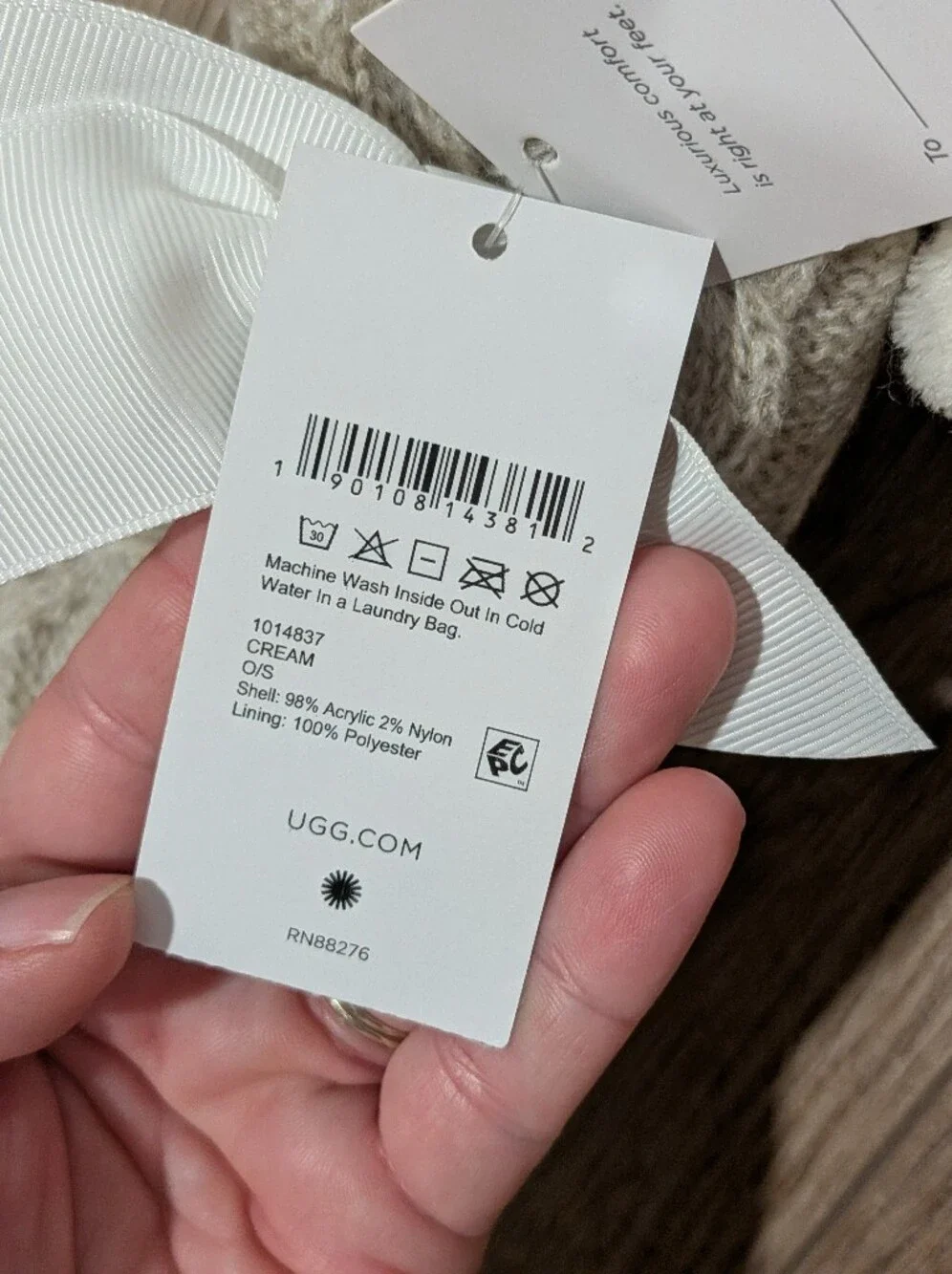 Ugg Fleece Lined Pom Pom Socks